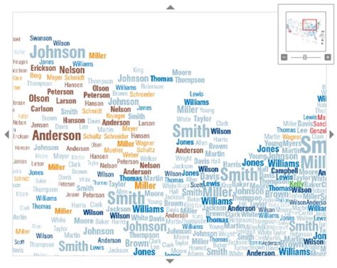 What’s in a Surname--shows the most common surnames across the country ...