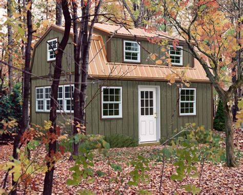 Lakewood 12x18 Wooden Shed Kit with Metal Roof made into a Cabin. Plus ...