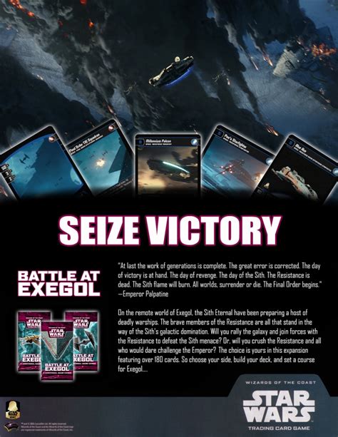 SWTCG BAE (Battle at Exegol) Poster | Star Wars Trading Card Game ...