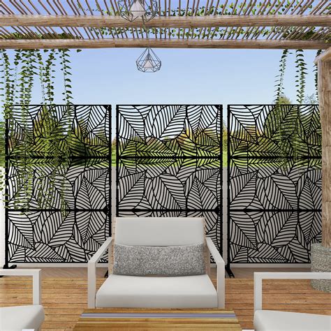 UIXE Freestanding Metal Outdoor Privacy Screen – First Op International Inc