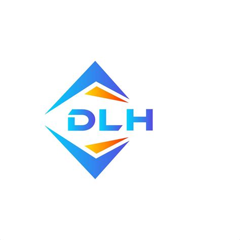 DLH abstract technology logo design on white background. DLH creative ...