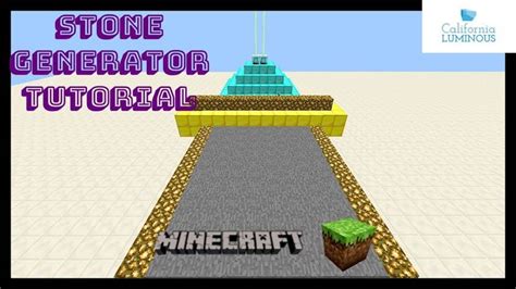 MINECRAFT STONE GENERATOR TUTORIAL | Tutorial, Minecraft, Stone