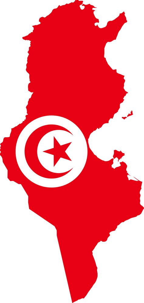 Clipart - Tunisia Flag Map