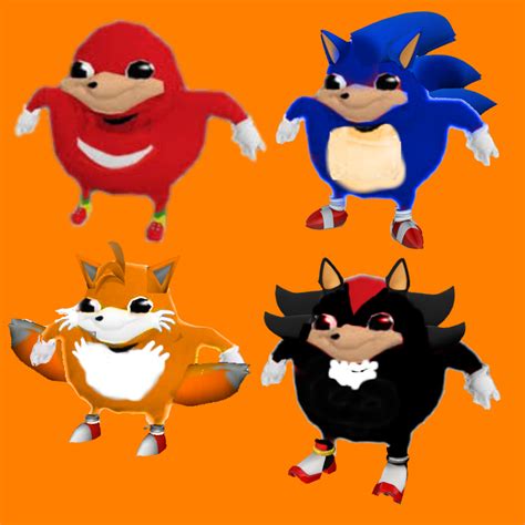 Ugandan Knuckles, Sonic, Tails and Shadow | Ugandan Knuckles | Know ...