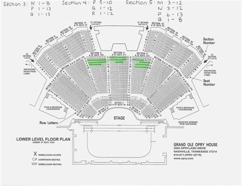 grand ole opry seating chart