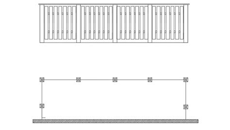 Balcony Railing Design Cad Blocks