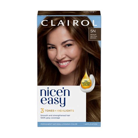 Clairol Nice 'N Easy 5 Medium Neutral Brown - Shop Hair Color at H-E-B