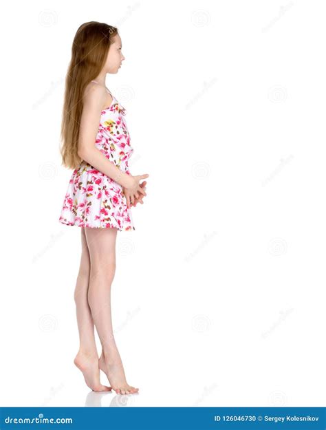 A Little Girl in a Short Summer Dress. Stock Photo - Image of childhood ...