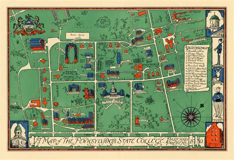 Penn State Penn State Alumni, Upenn, Campus Map, Illustrated Map ...