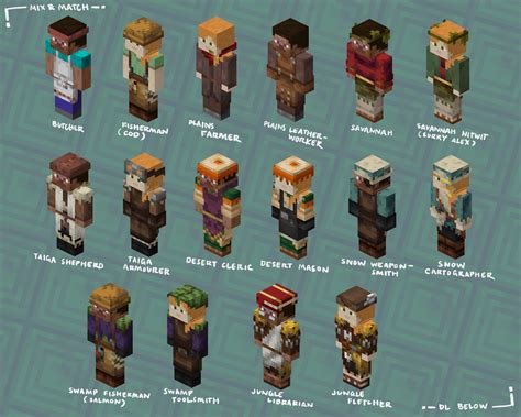 skins for blending in with villagers! : r/Minecraft