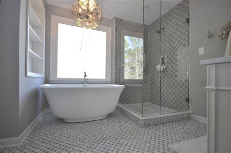 Master Bathroom with Freestanding Tub & Custom Shower - Taber Residential