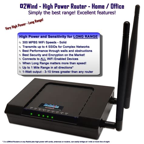 High Power Long Range WiFi Router - o2Wind || RadioLabs