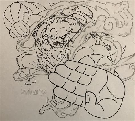 Luffy Gear 4 Coloring Pages