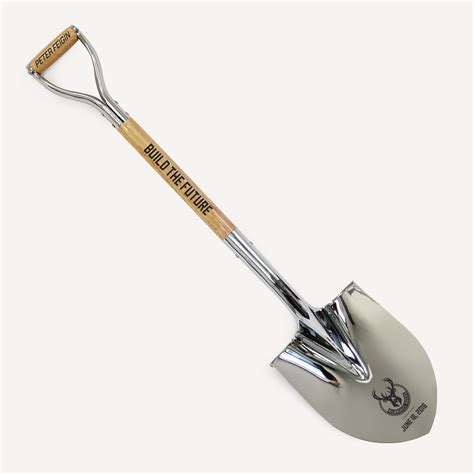 Traditional Chrome Plated Ceremonial Groundbreaking Shovel – D-Handle ...