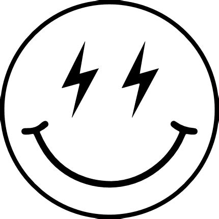 Lightning eyes smiley, Smiling face emoji free svg file - SVG Heart