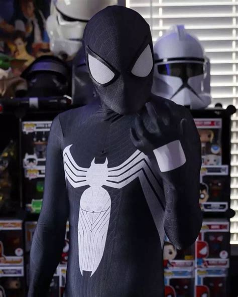 Spider-Man Venom Symbiote Black Suit CLASSIC Cosplay Costume ...