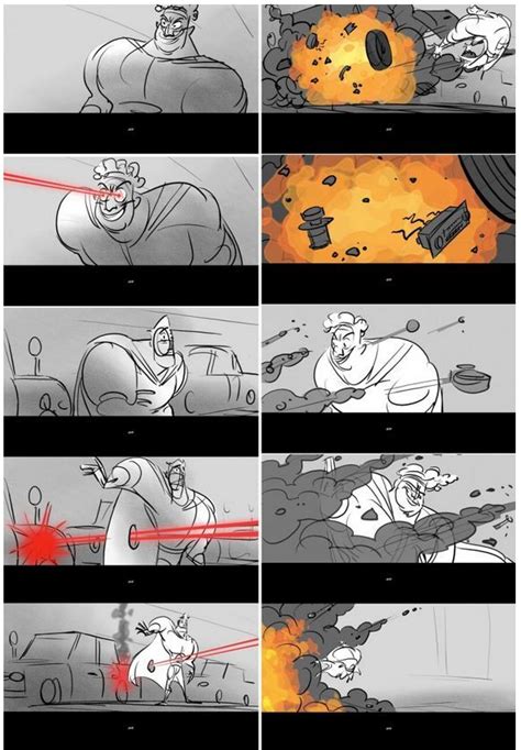 Toby Shelton storyboard for Megamind | Grafici, Animazione, Disegni