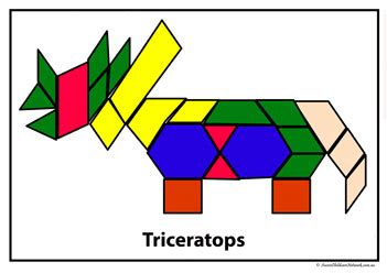 Dinosaur Pattern Blocks - Aussie Childcare Network