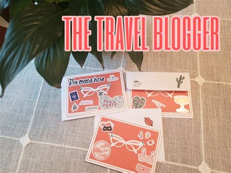 The Travel Blogger card set includes 3 fun and flirty | Etsy