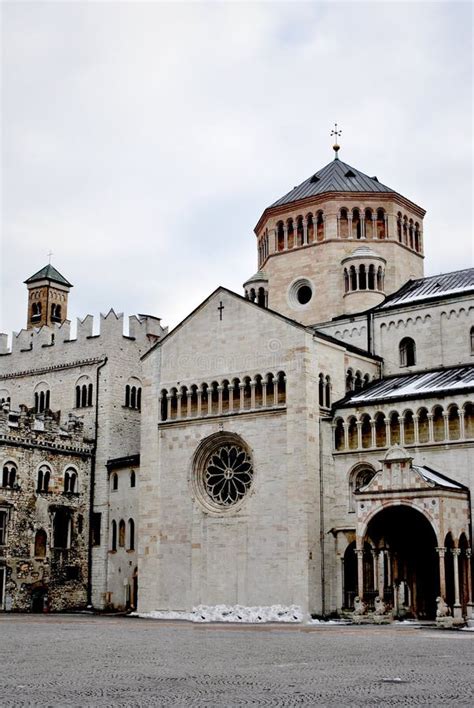 Cathedral of Trento Italy stock image. Image of medieval - 122612557