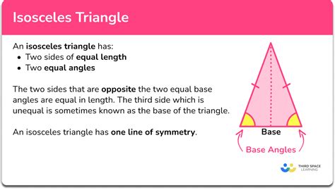 Isosceles Triangle - GCSE Maths - Steps, Examples & Worksheet