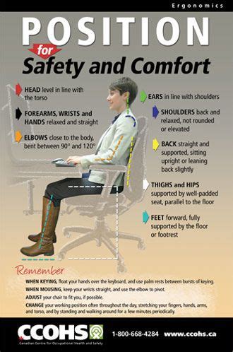 CCOHS: Products & Services: Position for Safety and Comfort | Health ...