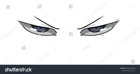 Angry Anime Blue Eyes Illustration Isolated Stock Illustration ...