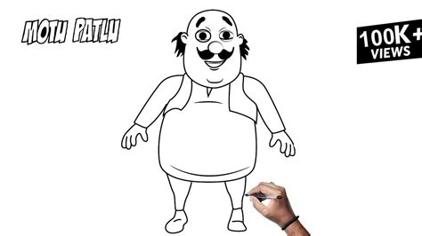 How To Draw Motu Patlu Step By Step Motu Patlu Drawing And Colouring ...