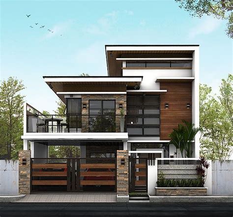 Two Storey Modern House Designs With Floor Plan