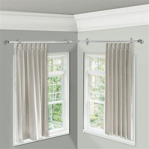 Rod Desyne Delilah Single Corner Drapery Rod with Finials | Bed Bath ...