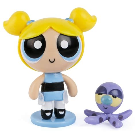 The Powerpuff Girls, 2 Inch Action Doll with Stand, Bubbles with Pet ...