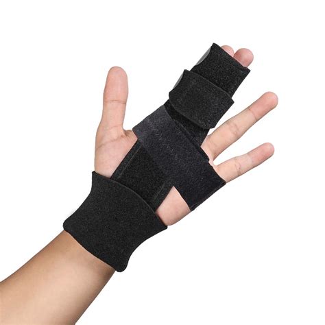 Buy 2 Finger Splint, Adjustable Finger Brace, Finger Metal Support for ...