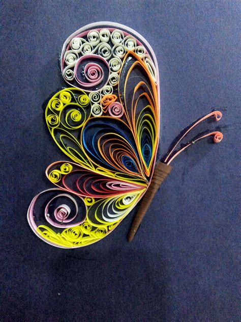 butterfly paper quilling :) | nithyashree nadar | Quilling butterfly ...