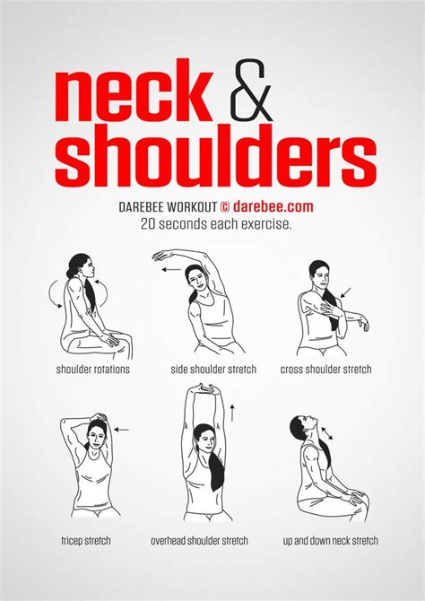 Neck & Shoulders Workout by DAREBEE #darebee #workout #fitness We are ...