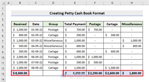 How to Create Petty Cash Book Format in Excel (With Easy Steps)