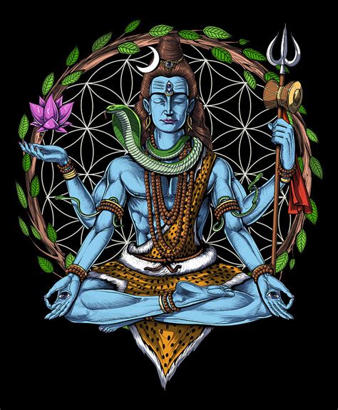 Lord Shiva Meditation Digital Art by Nikolay Todorov - Fine Art America