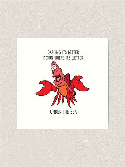 Sebastian Under The Sea From The Little Mermaid Art Print ...