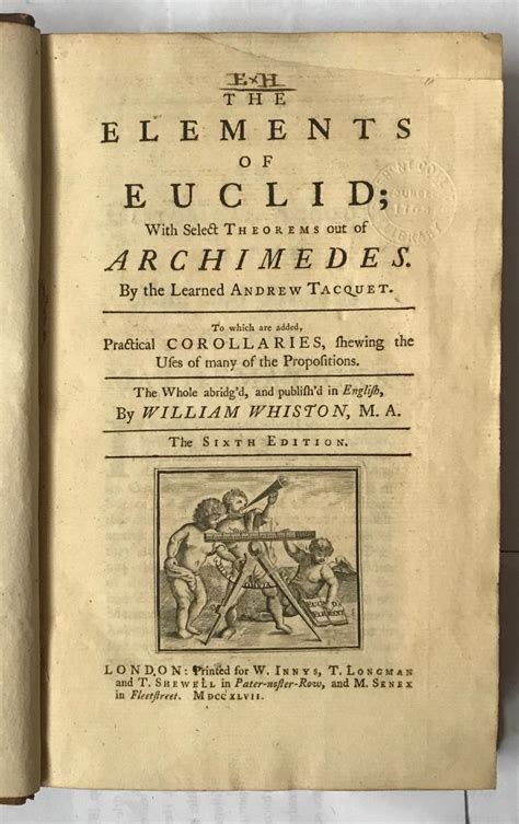 The Elements of Euclid; With Select Theorems out of Archimedes… de ...