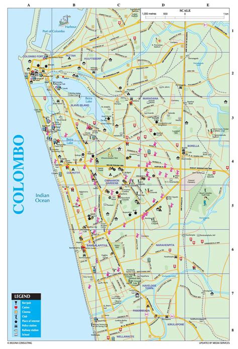 Mapas de Colombo – Sri Lanka - MapasBlog