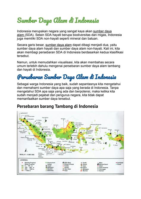 SOLUTION: Sumber daya alam di indonesia - Studypool