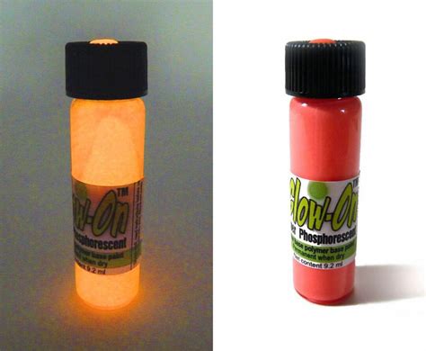 Glow-on® Super Phosphorescent Glow Paint Largel 9.2 Ml Vial RED - Etsy