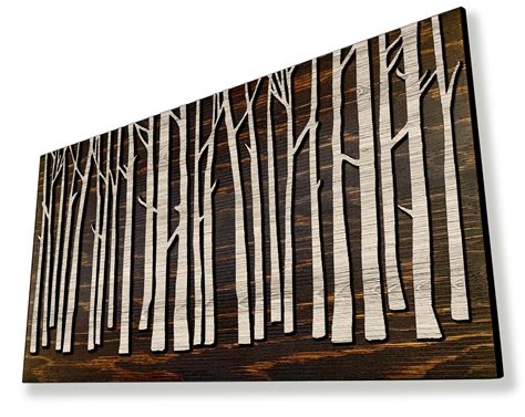 Birch Tree Wood Wall Art Home Wall Decor Tree Art Branch | Etsy