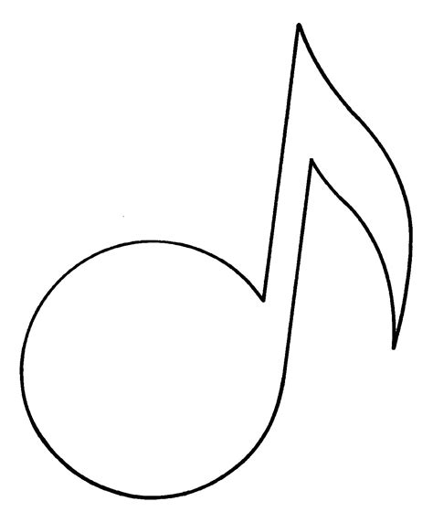 Free Eighth Note Outline, Download Free Eighth Note Outline png images ...