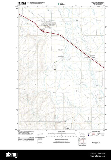 Map of manhattan montana Cut Out Stock Images & Pictures - Alamy