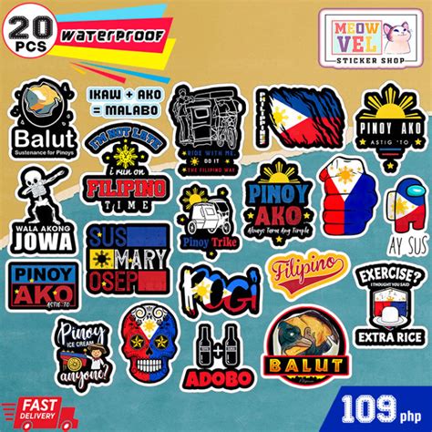 20 pcs pinoy sticker pack #2 | Lazada PH