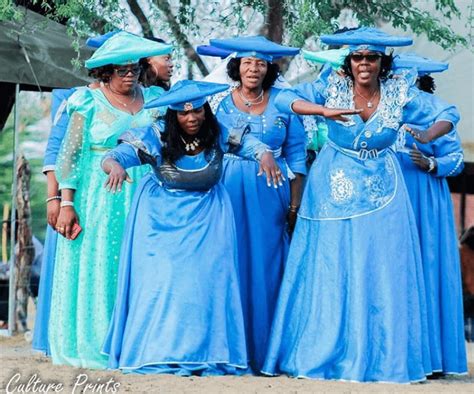 Clipkulture | Women In Beautiful Herero Traditional Dresses and Headdress