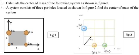 SOLVED: Calculate the center of mass of the following system as shown ...