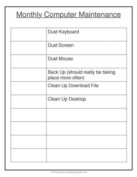 Monthly Computer Maintenance Computer Maintenance, Maintenance ...