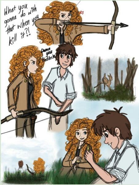 Disney And Dreamworks Disney Pixar Merida And Hiccup I Volunteer As ...