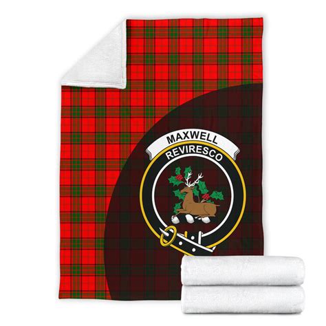 Maxwell Modern Tartan Clan Badge Premium Blanket Wave Style TH8 ...